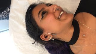 My New Vertical Tragus Piercing  Vertical Tragus Piercing Experience  Surface Tragus Piercing [upl. by Lindner]