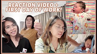 REACTION VIDEO SA BIRTH VLOG NI simplyrhaze  FIRST DAY SA WORK RichZigzVlogs [upl. by Brodsky]