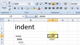 Lesson 12 The Indent or Cell Margin Microsoft Office Excel 2007 2010 free Educational video Training [upl. by Aztiram433]