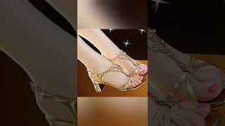 Beautiful open toe slippers designs rhinestone sandals shorts youtubeshorts [upl. by Haisoj]