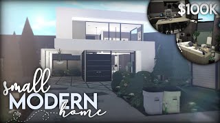 Bloxburg  Small Modern Home  100k  Speedbuild [upl. by Letnuhs]