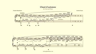 Chant dautomne  Fauré – accompaniment in B minor [upl. by Latonia754]