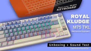 Royal Kludge M75 Mechanical Keyboard Unboxing  Sound Test [upl. by Patrich]