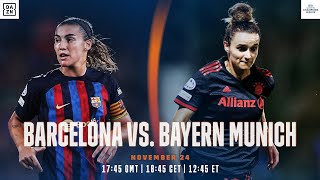 Barcelona vs Bayern Munich  UEFA Womens Champions League 202223 Matchday 3 Full Match [upl. by Nudnarb]