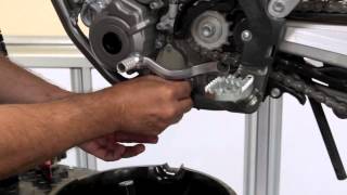 Dirt Rider Tech How to change oil on a KTM 350SXF [upl. by Sherris57]