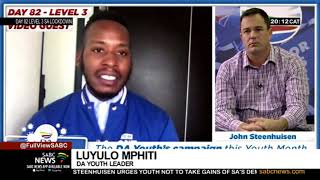 DA Youth Leader Luyulo Mpithi calls on youngsters to fight against economic exclusion [upl. by Yruam]