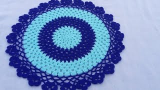 Crochet Round tablecloth patterns for beginners  crochet Round placements CrochetWithSamina9481 [upl. by Goetz]