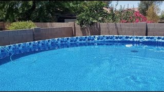 Overlapping Swimming Pool Liner Install Intex Coleman 22 x 52 [upl. by Ainat]