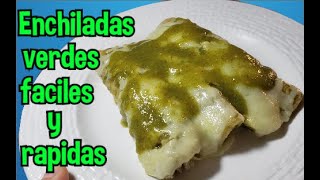 Enchiladas Verdes Faciles y Rapidas [upl. by Grados]