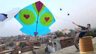 Small 3 Kite Make At Home  Kite Flying Challenge Village Boy [upl. by Rufford]