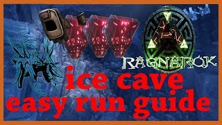 Ark Ragnarok  Soloing the Ice Cave easy fully guide shotgun only [upl. by Machutte]