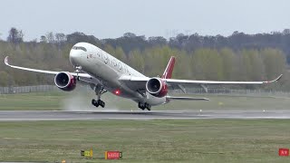 Virgin Atlantic A3501000 GVNVR landing and departing Edinburgh Airport [upl. by Bove]