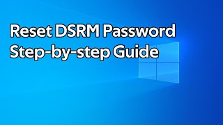 How to reset DSRM password Directory Services Restore Mode [upl. by Oram]