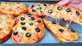 Cea mai simpla rapida si delicioasa Pizza pe Felii de Paine  AdeLinas Kitchen [upl. by Otrebireh974]