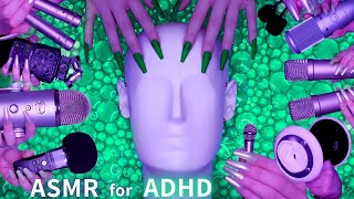 ASMR for ADHD 💚Changing Triggers Every Few Seconds😴 Scratching  Tapping  Massage amp More No Talking [upl. by Alimac149]