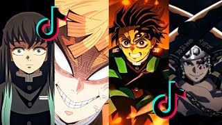 Demon Slayer Moments  Anime Edits  Tiktok Compilation 4 [upl. by Neellek]