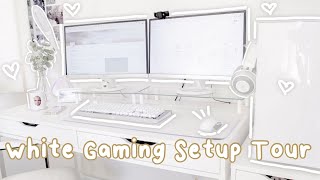 White Gaming Setup Tour 2021 [upl. by Nathanoj263]