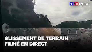 Glissement de terrain filmé en direct [upl. by Rehoptsirhc]