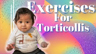 Exercises for Torticollis Stretches for torticollis Baby with Right tightness [upl. by Aslin903]