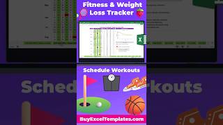 Fitness amp Weight Loss Tracker Spreadsheet weightloss fitness workout [upl. by Okir708]