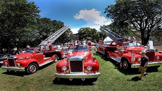 Fire Truck Pennsylvania Pump Primers Antique Fire Apparatus Muster  Dozens of Antique Firetrucks [upl. by Anivlek]