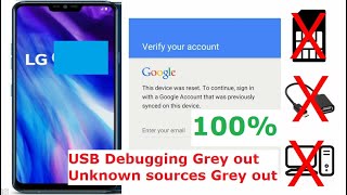 LG FRP Bypass USB Debug Grey Unknown Source Grey and no apk [upl. by Atteynod835]