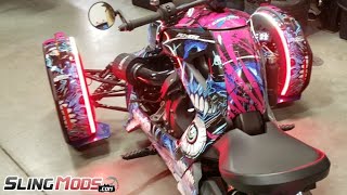 Split Color LED Front Fender Running Light Strips for the CanAm Ryker from SLINGMODS [upl. by Catt]