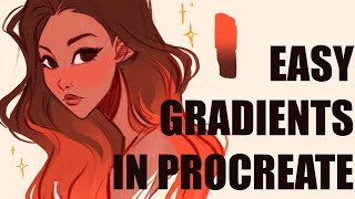 HOW TO MAKE A GRADIENT IN PROCREATE  2 easy ways to make gradients [upl. by Phillada]