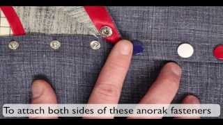 How to use vario pliers to attach no sew fasteners [upl. by Eiroj]