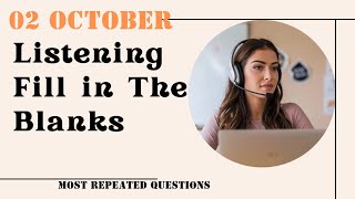 Listening Fill in the Blanks PTE Academic amp PTE Core  October 2024 Practice Predictions [upl. by Arthur]