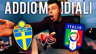 ITALIA 00 SVEZIA  SIAMO FUORI DAL MONDIALE LIVE REACTION [upl. by Euton579]