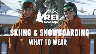 What to Wear Skiing and Snowboarding  REI [upl. by Eznyl]