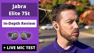 Jabra Elite 75T Review  LIVE MIC TESTS [upl. by Gunar726]