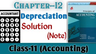 Depreciation  Accounting for fixed Assets  Account Class11  Solution Note [upl. by Devon]