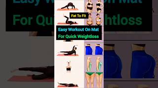 Easy Workout On Mat For Quick Weightloss 😱 Fat To Fit 🔥shorts workout fitness weightloss [upl. by Jael971]