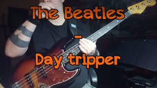 152 The Beatles Day tripper bass cover [upl. by Anelhtak]