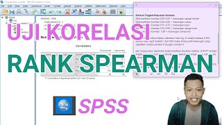 UJi Korelasi Rank Spearman menggunakan SPSS versi 25 [upl. by Hung]