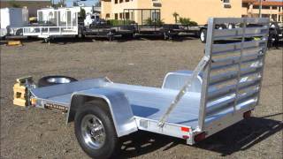 Aluma Trailers 548 LW Aluminum Motorcycle Trailer with Ramp Gate [upl. by Treacy771]