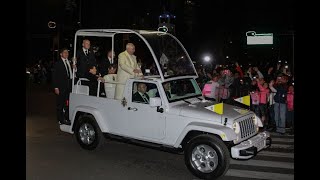 Cientos acompañaron al Papa Francisco en su primer recorrido en la CDMX [upl. by Ayrolg323]