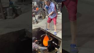 Glass blowing hand blown glass vase production glassware manufacturing supplier chinafactory [upl. by Inna]