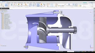 Solid Edge 2019  Assembly of Water Turbine [upl. by Jerrold829]