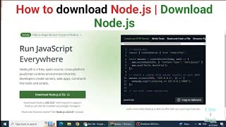 How to download Nodejs  Download Nodejs [upl. by Owain]