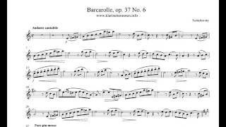 Barcarolle op37 No6 Tschaikovsky  play Clarinet [upl. by Nipsirc]