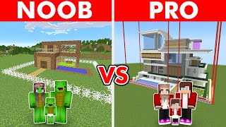 Minecraft NOOB vs PRO SAFEST SECURITY HOUSE BUILD CHALLENGE TO PROTECT FAMILY [upl. by Coffee507]