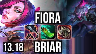 FIORA vs BRIAR TOP  8 solo kills 1533 Godlike 300 games  EUW Challenger  1318 [upl. by Aderfla]