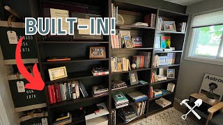 Billy Bookcase Hack DIY BuiltIn Shelves [upl. by Segalman]