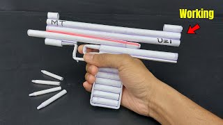 Most Powerful Paper Gun UZI That Shoots Paper Bullets  Free Fire Paper Gun UZI  Paper Gun How to [upl. by Nothsa]