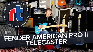 Rich Tone Music Fender American Professional II Telecaster  MN  Miami Blue [upl. by Nezah]