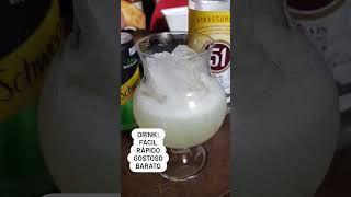 Schweppes com 51 drink maravilhoso barato rápido fácil de se fazer e gostoso [upl. by Aisirtap338]