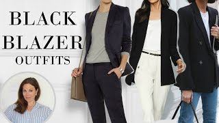 Black Blazer Outfit Ideas  Fashion Over 40 [upl. by Elocel]